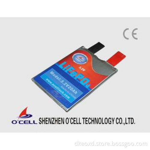 Custom Soft Packing 3.2V 20Ah Lifepo4 Cell For Electronic